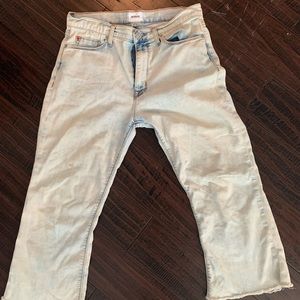 Hudson cropped boyfriend jeans